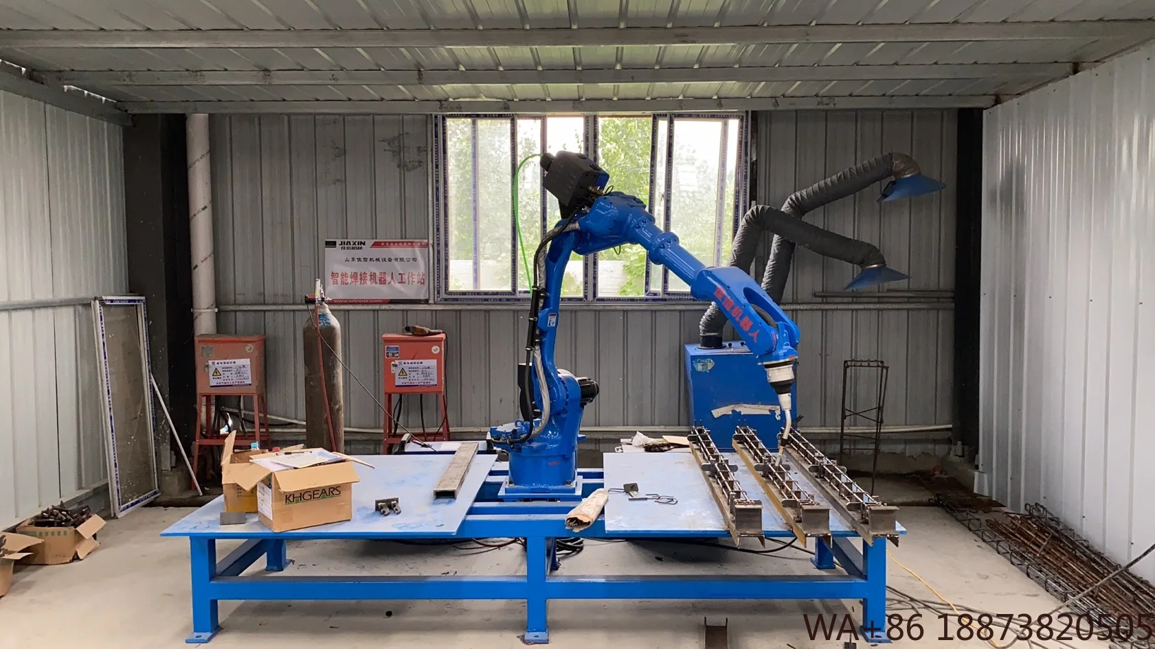 روبوت صناعي أوتوماتيكي بالكامل 6 محاور روبوت لحام Mig مع ذراع روبوت لحام بمصدر الطاقة #3