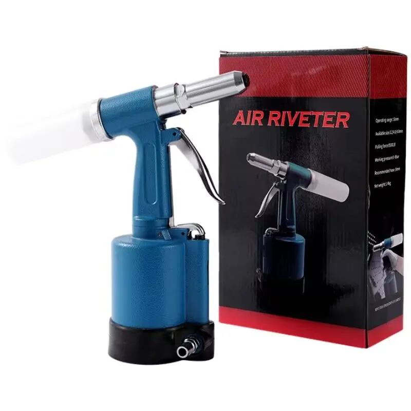 Air Hydraulic Pop Rivet Gun Heavy Duty Air Riveter Half Steel Aluminum Nail 2.4-4.8MM Rivet Tool