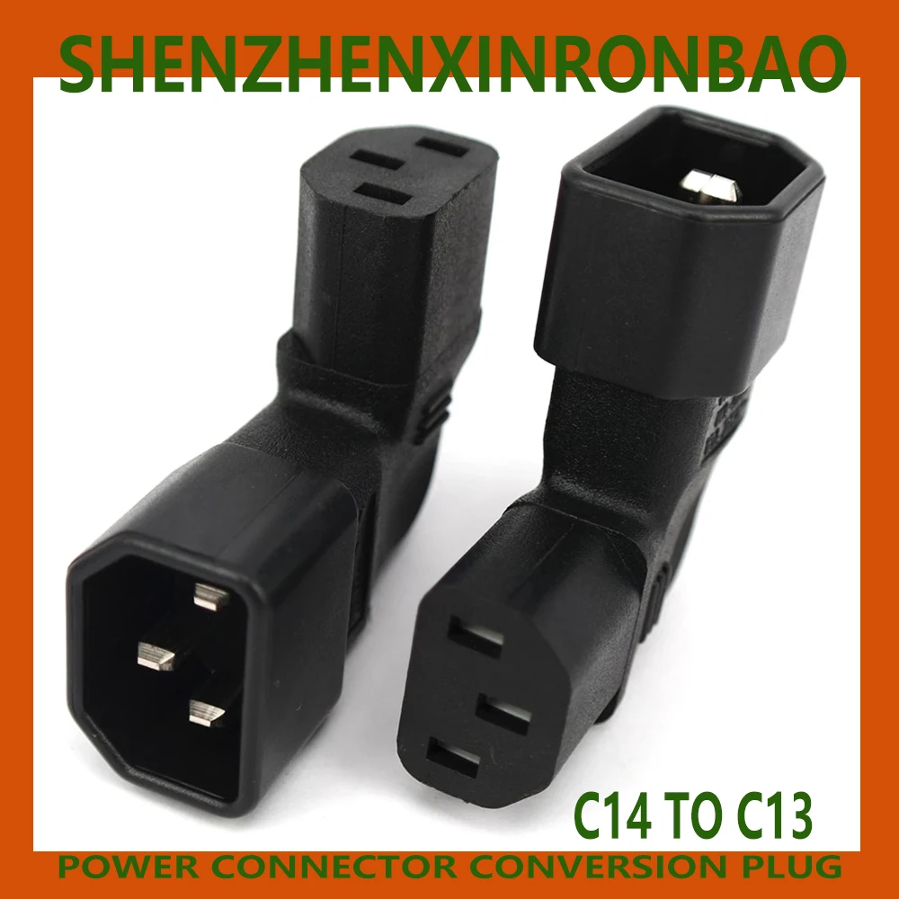 

IEC C14TO C13，Left Right Bend Power Adapter IEC320 onnector Converter Male To Female Socket Chassis Plug for LCD LED Wall Mount