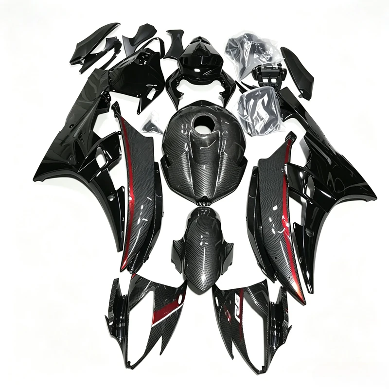 Motorcycle fairing fits Yamaha YZF-R6 06 07 YZF600 2006 2007 fairing Black blue carbon fiber painted motorcycle shell