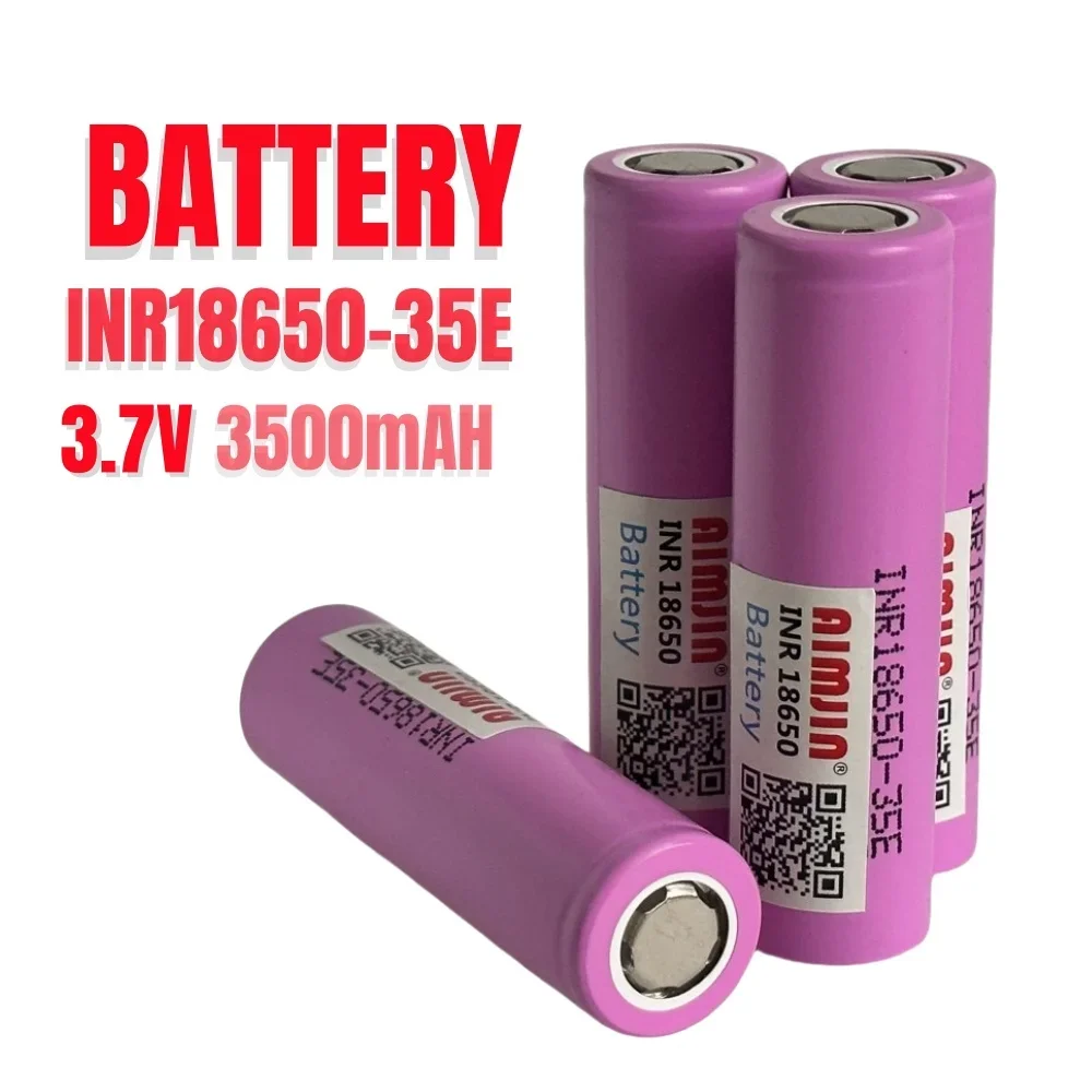 แบตเตอรี่ 18650 INR18650-35E, แบตเตอรี่ Li-Ion 3.6 V, 3500 MAh, 13 A สําหรับไฟฉาย, แล็ปท็อป, รถยนต์ไฟฟ้า