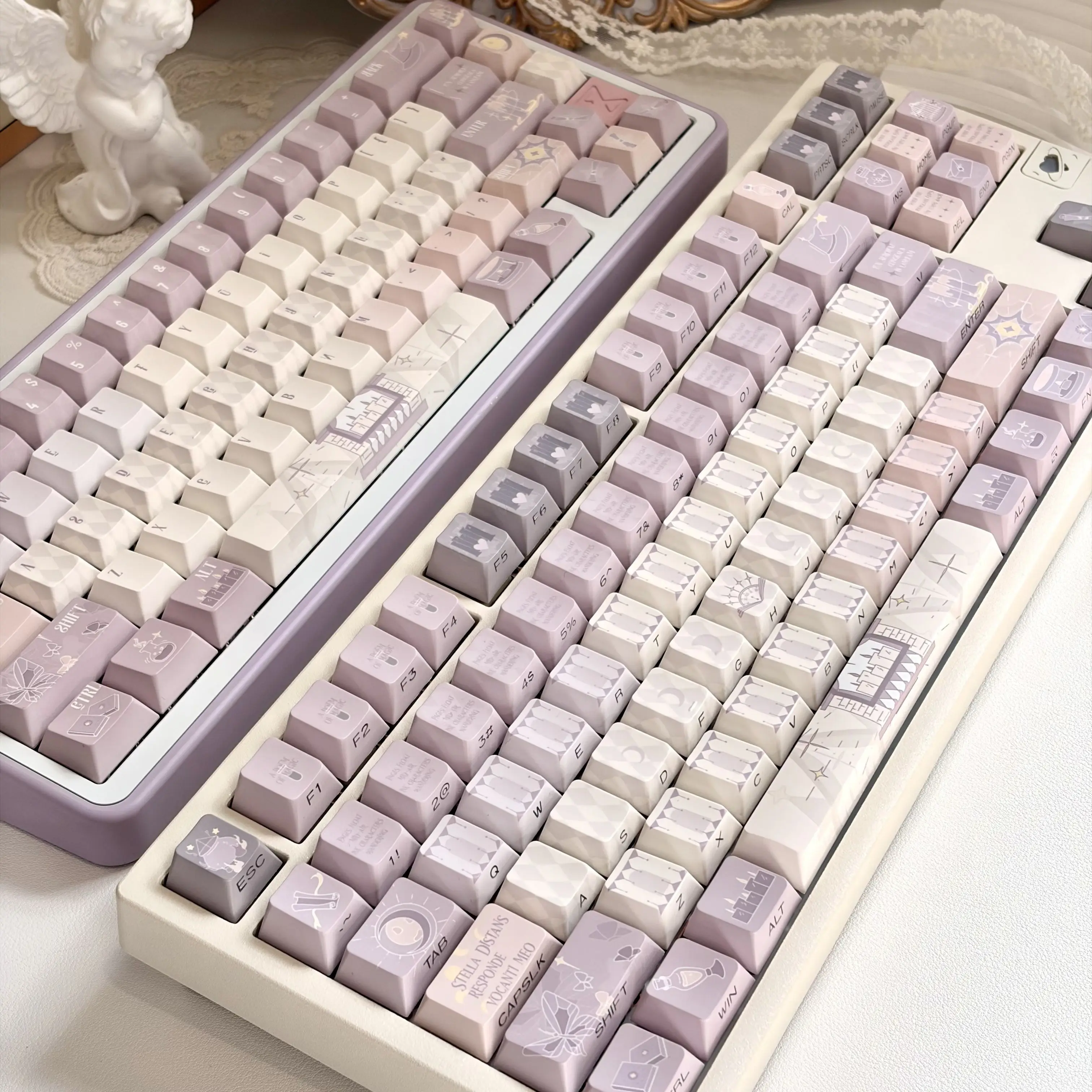

Magic Narrative Keycaps Original factory engraved side engraving translucent MDA adapted to mechanical keyboard keycaps