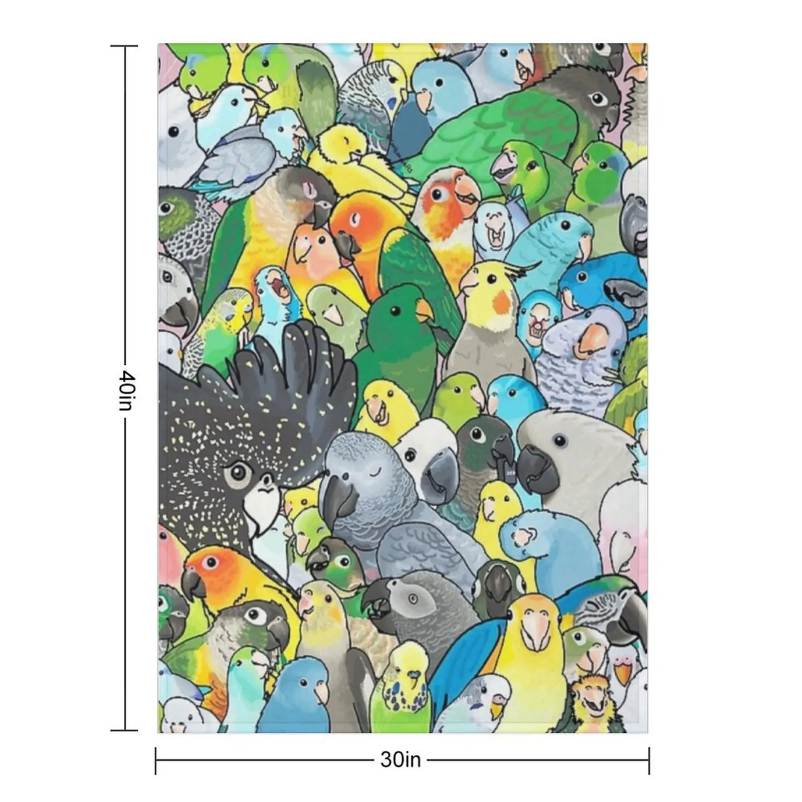 Parrot Party! Throw Blanket Fashion Sofas manga Bed covers christmas gifts Sofa Nap Blankets