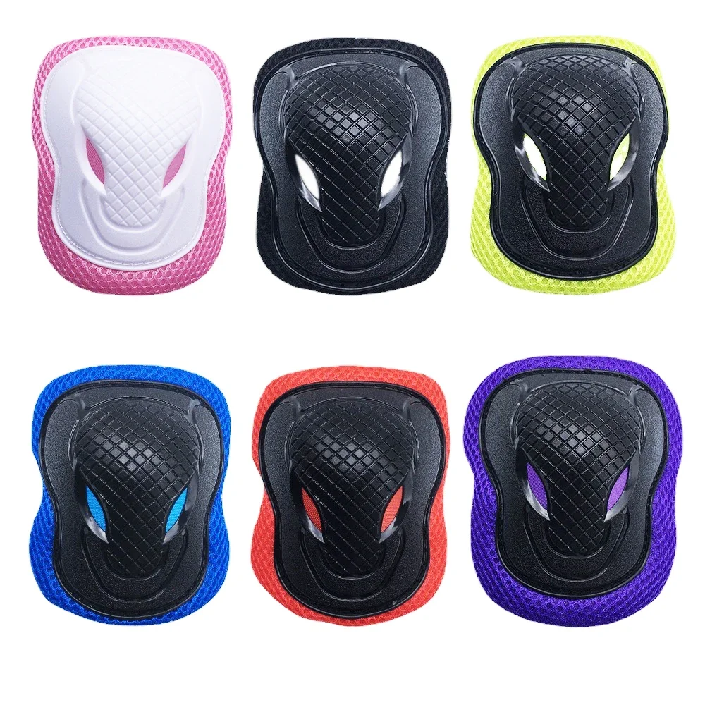 6-teiliges Kinder/Jugend Knieschoner und Ellbogenschoner Set, Schutzausrüstung für Rollschuhe, Radfahren, Skateboard, Inline-Skating, Roller – Detail 2