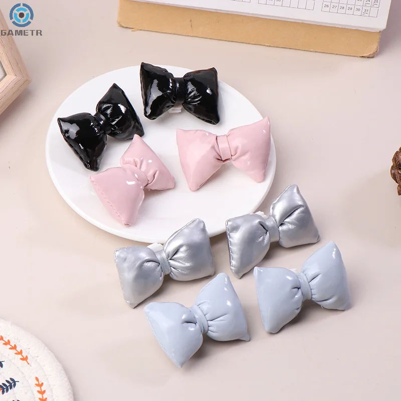 1Pair Multiple Colors Bow Shoe Accessories Fashion Shoe Charms All-match Vintage Shoe Buckle Decorations Cute Bowtie