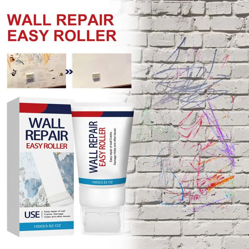 Wall Crack Quick-Drying Restoration 100g Roller Brush Design Mending Paste Crack-resistant Waterproof Cover Mold Stain Cream