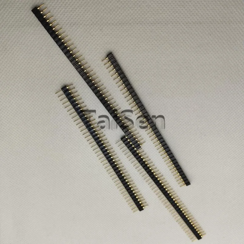 10 Stück Rundloch-Stiftleiste 2,54 mm Rastermaß Buchsenleiste Rundloch-Buchse Rundstift 1X40P Reines Kupfer Vergoldet – Detail 7