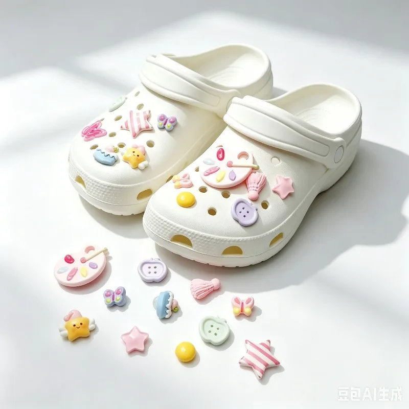 Cute Palette Shoe Charms Decorative Buckle Pins Fit Clogs Slides Garden Shoes Summer Gift