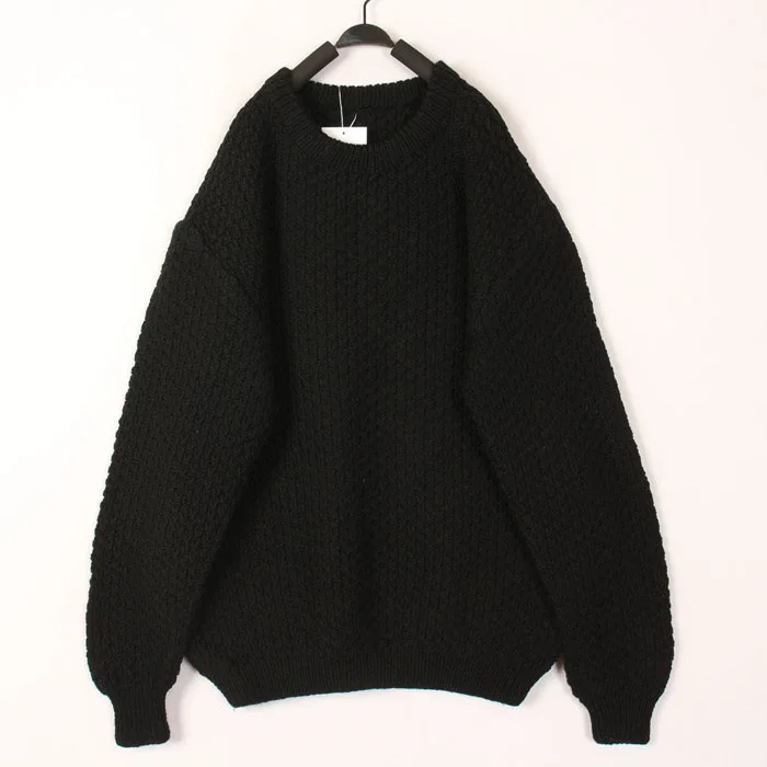 

Vintage Autumn Winter Handmade Knitted Wool Sweater Women's Open Cardigan Bean Hollow out Long Sleeve round Neck Warmth