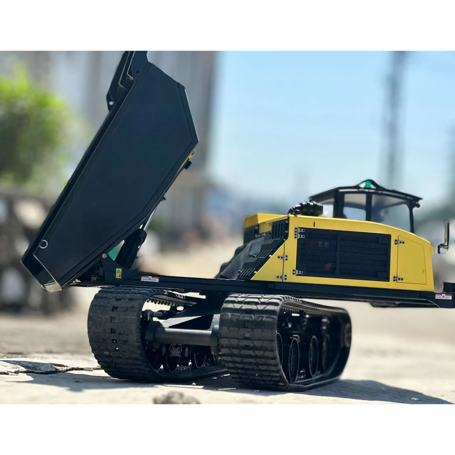 

New T14R Super Frog Panther RC Hydraulic Crawler 1/14 Dump Truck Controlled Metal Tracked Tipper Construction Vehicles Frsky X14