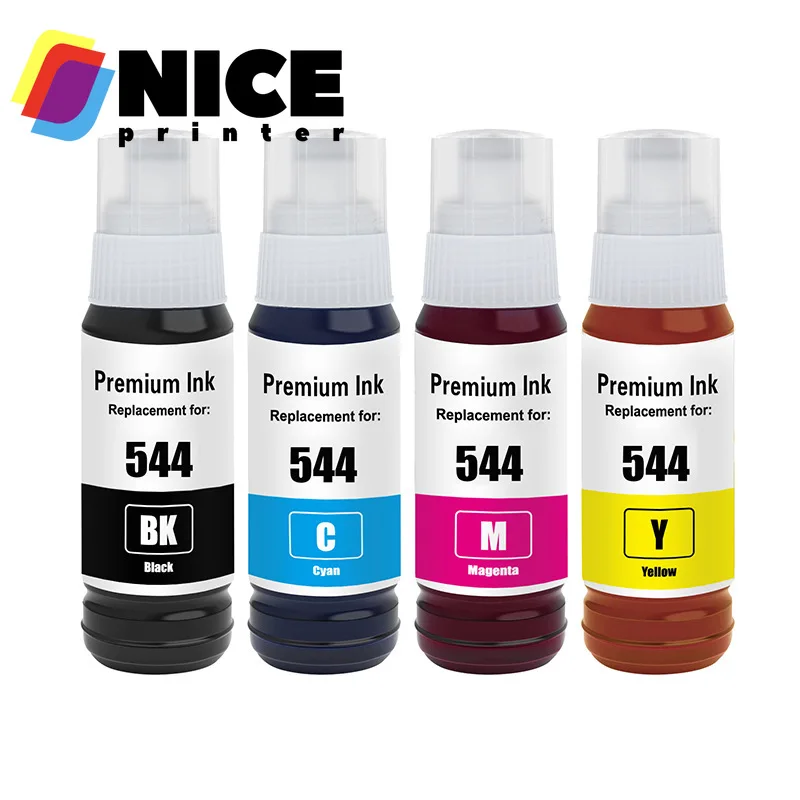 T544 Refill Ink for Epson L3110 544 for Epson EcoTank L3210 L1210 L1250 L3110 L3250 L3251 L3260 L5290 70ml/Bottle