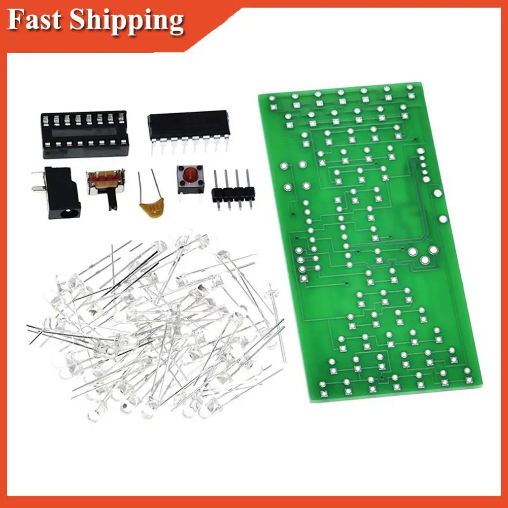 Efficient 5V Electronic Hourglass DIY Kit Funny Electric Production Kits With LED Lamp Double Layer PCB Board 84X40mm