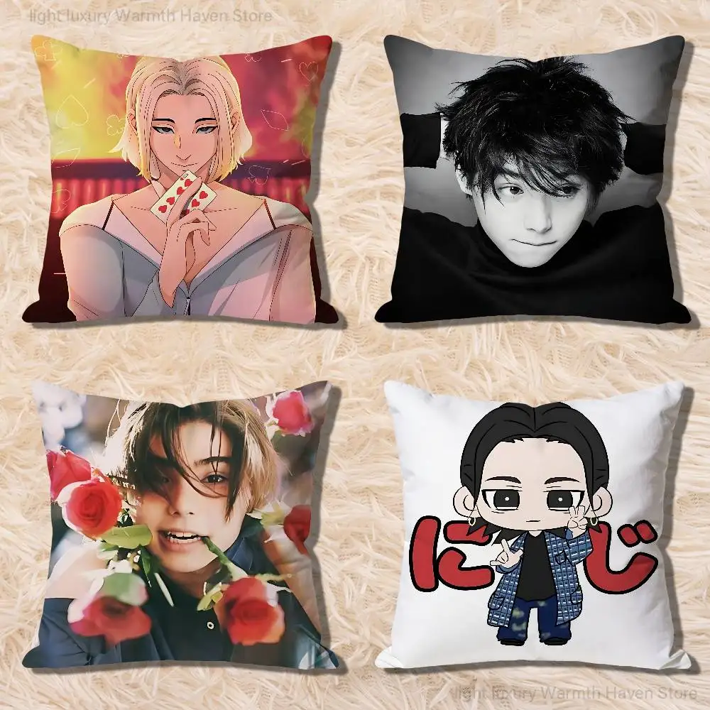 

Actor N-Nijiro Murakami Pillow Cases for Bedroom Living Room Sofa Home Decor Polyester Cushion Cover with Zipper