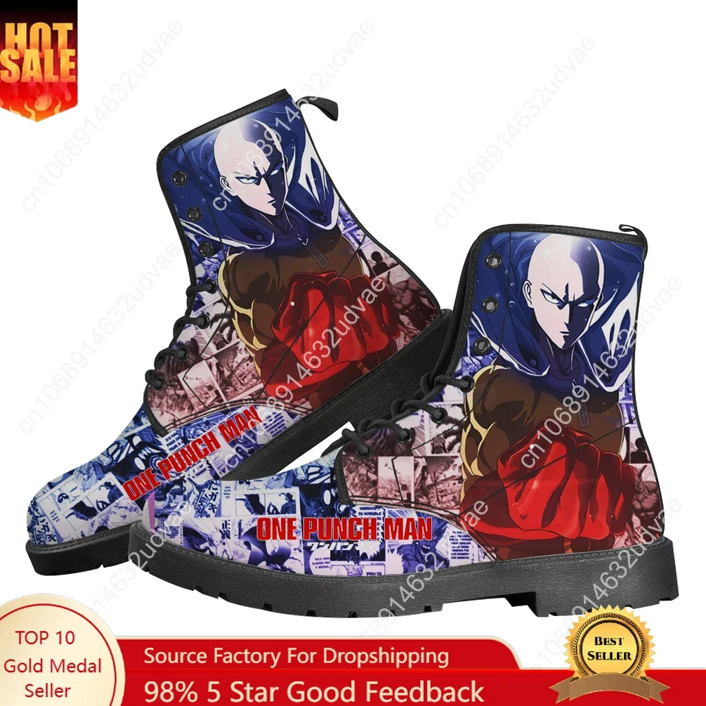 

Ботинки One Punch Man для мужчин и женщин, подростковые повседневные ботинки, легкие уличные ботинки высокого качества, с принтом на заказ для пар