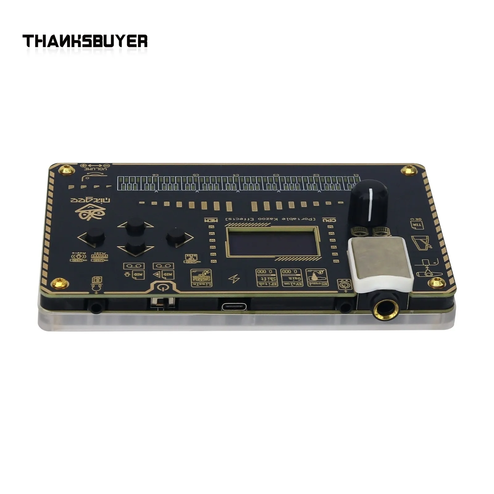 Tragbarer 24-Bit-48-kHz-Stereo-Kazoo-Effektor, umfassender digitaler Modelliersynthesizer, integrierte ab 60 Patches