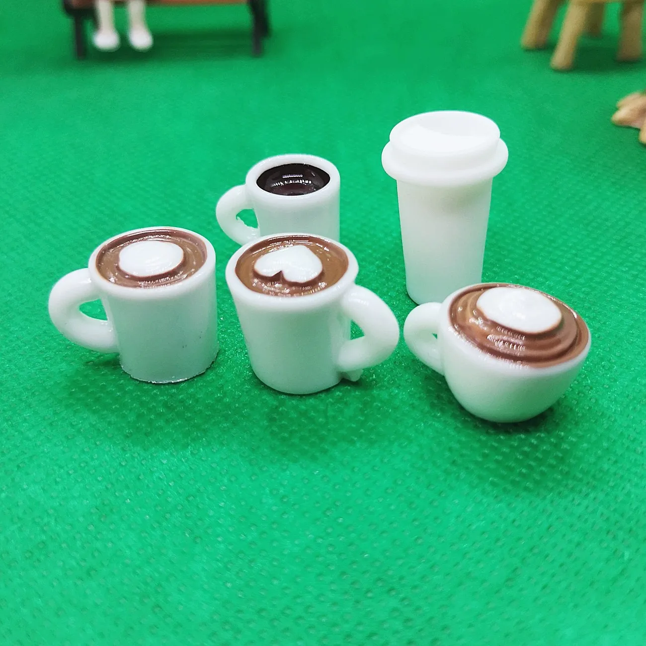 10 stücke Harz Simulierte Mini Kaffee Tasse Für DIY Telefon Fall Dekor Hause Miniatur Lebensmittel Spielen Flasche Für Küche Spielzeug Puppenhaus – Detail 1