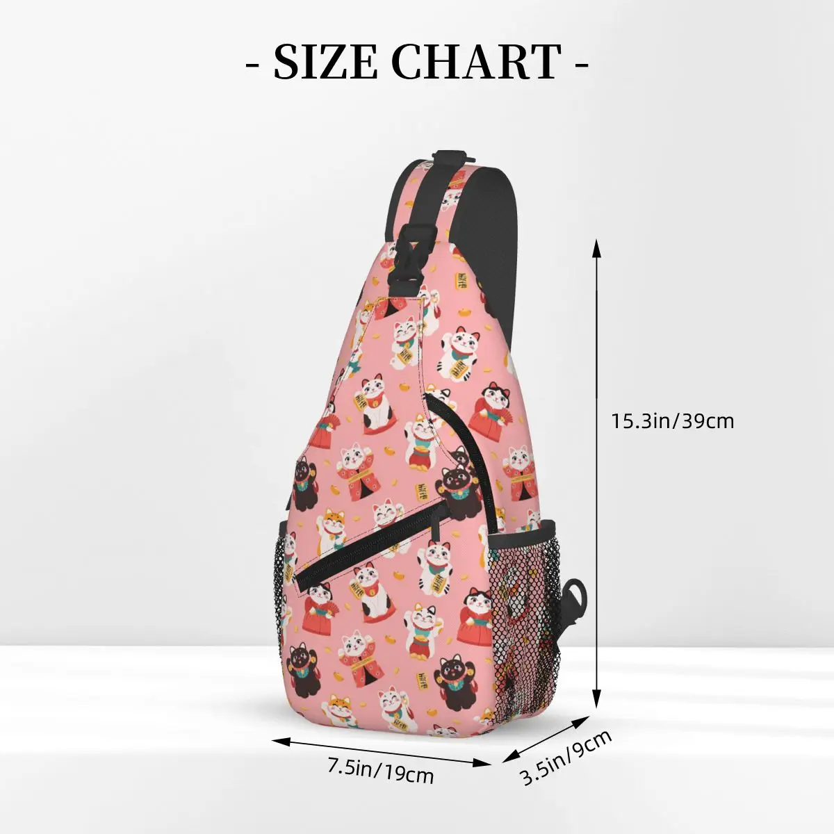 اليابانية المال القط حقيبة الصدر الرجال حبال Crossbody على ظهره حقيبة صدر للرجال السفر المشي لمسافات طويلة Daypack حقيبة كتف