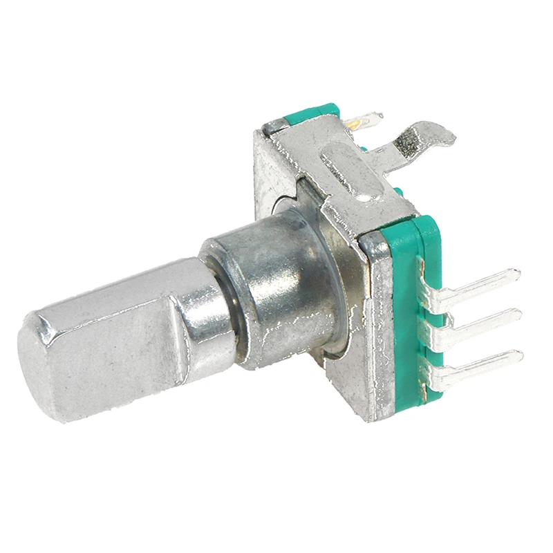 1Pc Ec11 Dunne Roterende Encoder Met Schakelaar 30 Positionering 15 Puls 15Mm Halve As