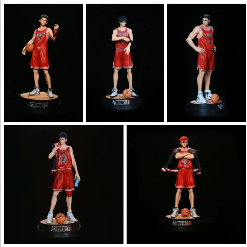 33cm Slam Dunk Sakuragi Hanamichi Rukawa Kaede Japan  Anime Figure Model Statue Boys Collection Desktop Decoration Ornament Toys