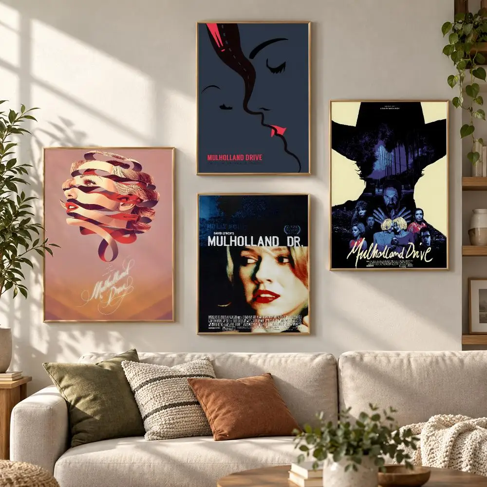 Mulholland Drive Mystery Movie Surreal Neo-Noir Drama Poster Contemporary Wall Art Print for Bedroom & Living Room, Unframed