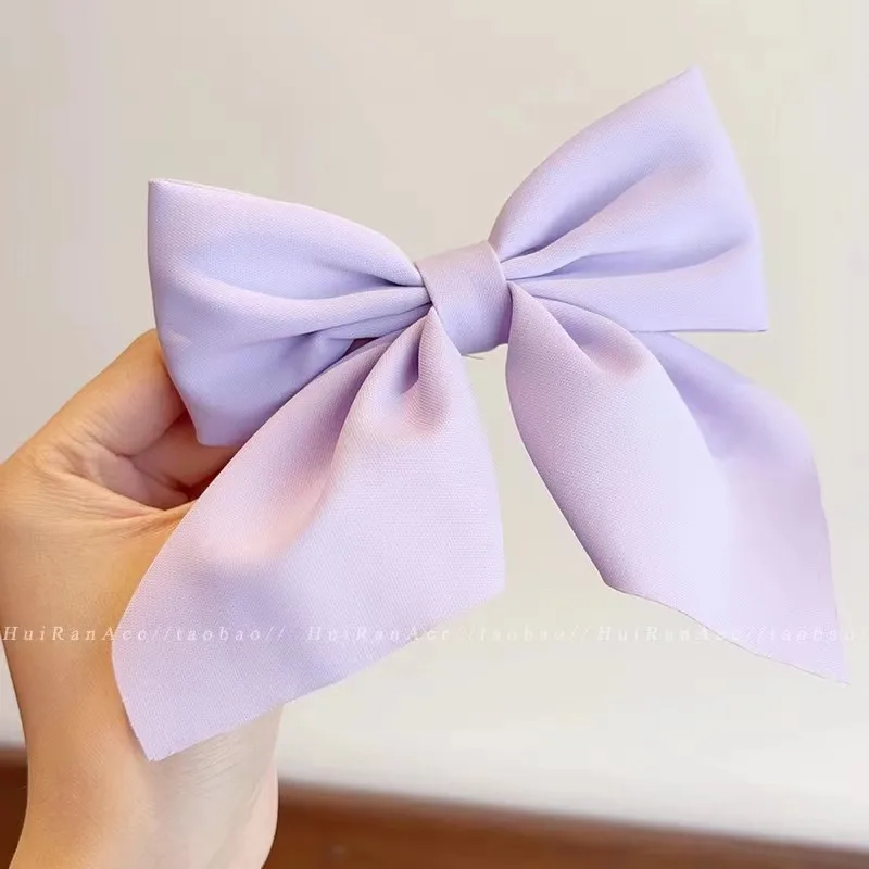 Neue Schleifen-Haarspangen für Mädchen, Elegante Einfarbige Schleifen-Haaraccessoires, Haarklammern für Mädchen-Kopfschmuck – Detail 5