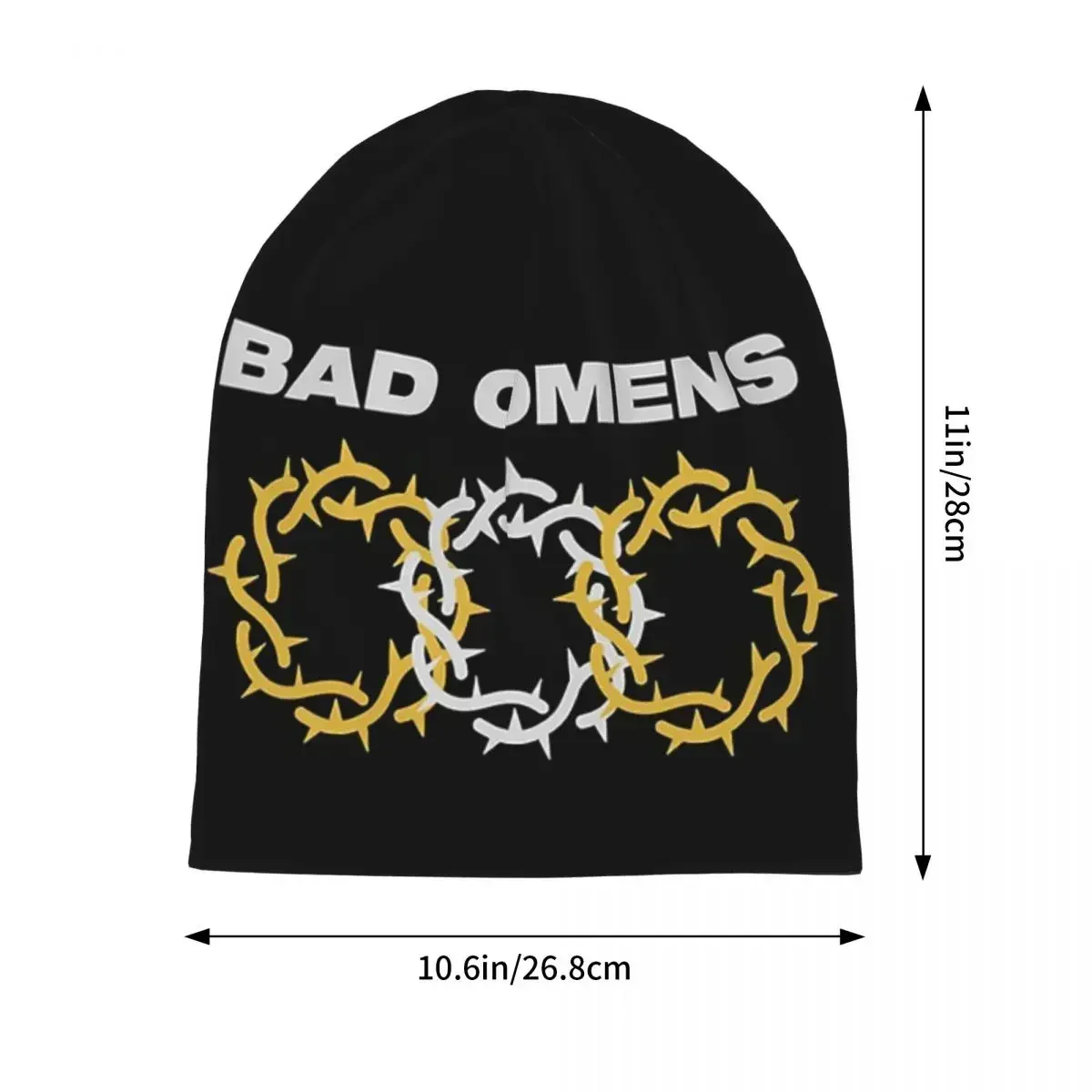 Bad Omens Band Logo Warm Knitted Cap Fashion Bonnet Hat Autumn Winter Outdoor Beanies Hats for Unisex Adult