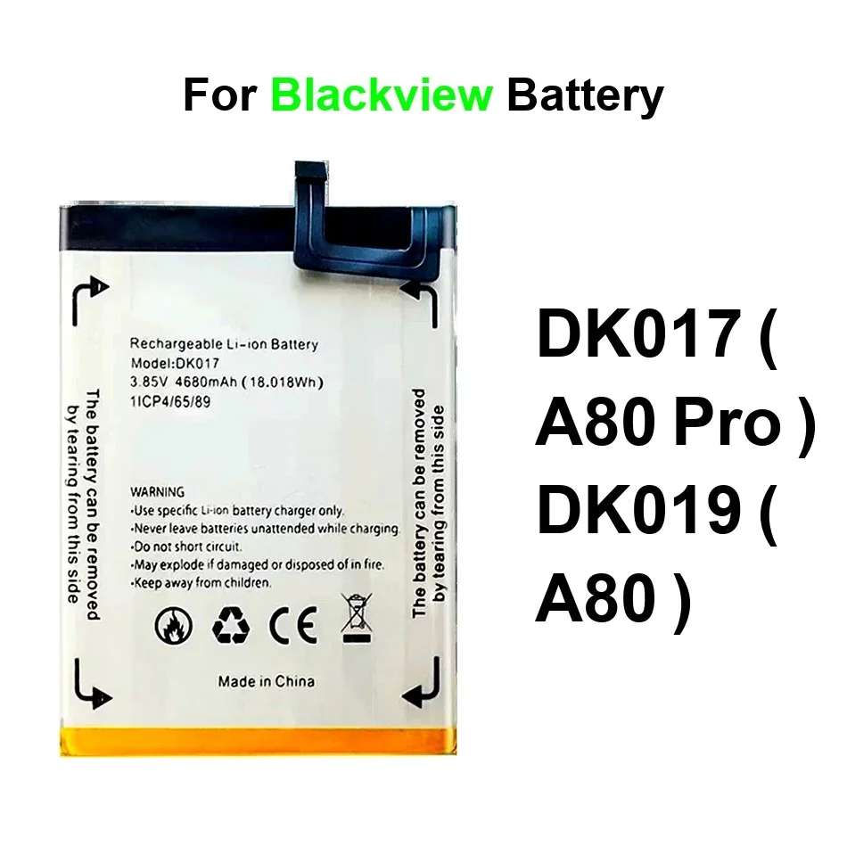 

Mobile Phone Battery Fast Charging 4200-4680Mah For Blackview A80 Plus Pro