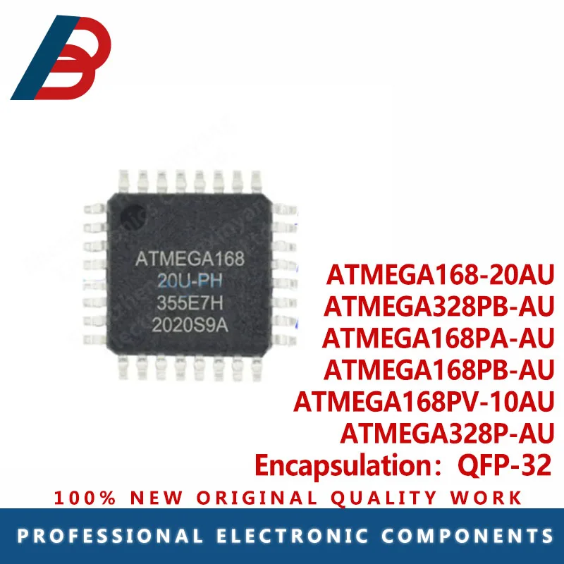 1PCS package QFP-32 ATMEDA328P-AT ATMEGA 168-20A ATMEGA 168PB-AU ATMEDA328PB-AU