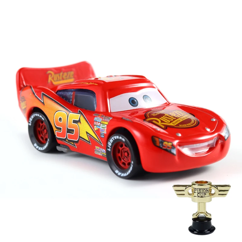 Racing Red 95 McQueen Cars Metal Toy General Mobilization Car Model Piston Cup Set Children\'s Collect OrnamentsBirthday Gift Toy