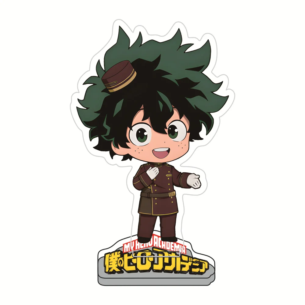 My Hero Academia 10cm Hotel Uniform Themed Acrylic Stand Figures Keychain Anime Collectible Standee, Desk Decor Gift for Fans