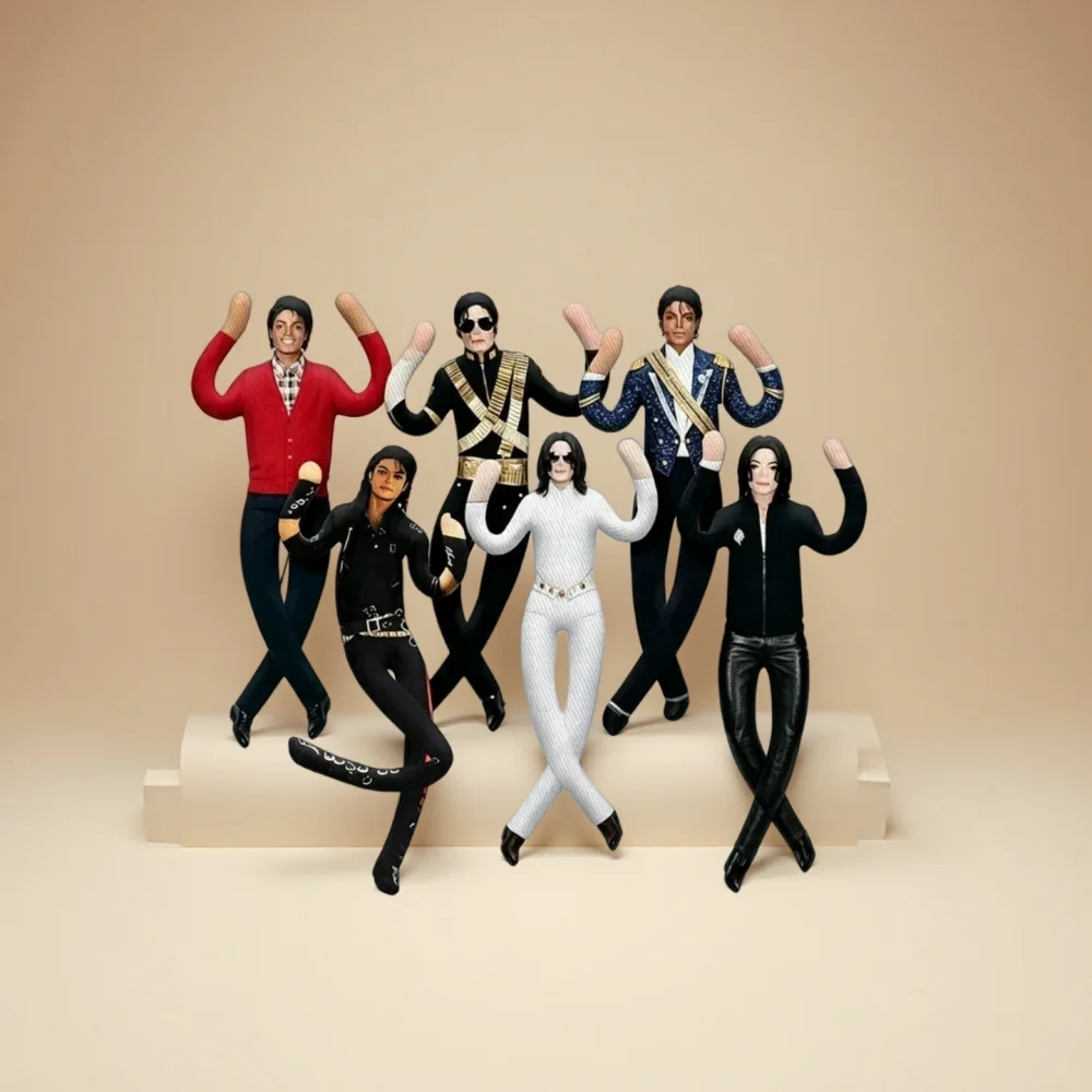 Poupée en peluche Michael Jackson, figurine articulée abstraite pour décoration intérieure, objet de collection et cadeau créatif