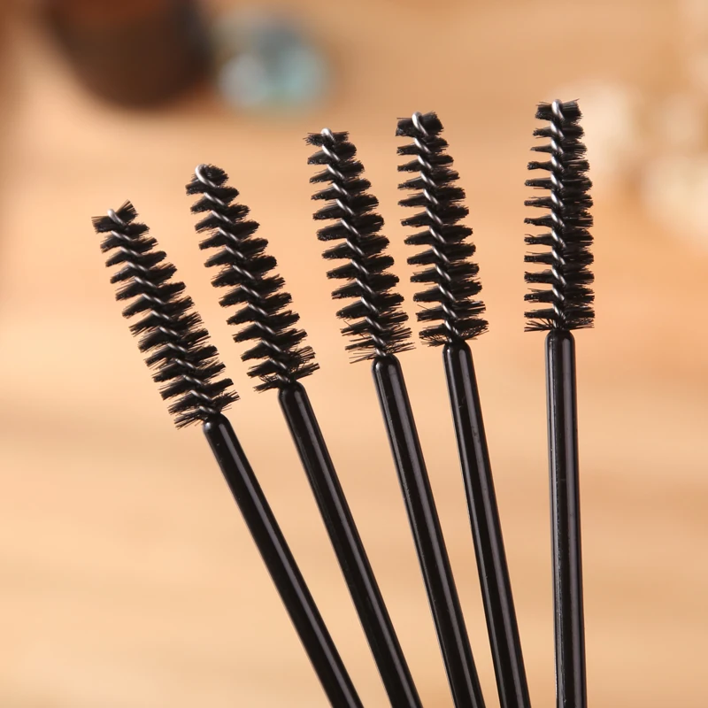 50 Pcs Disposable Nylon Mascara Wand Applicator Eyelash Brushes For Grafting Lashes Extension Women Makeup Brush Tools