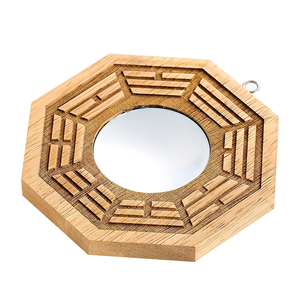 Feng Shui Bagua Eight Trigrams Mirror Concave Convex Wall Hanging Protection Decor Mythical Animal Ornament