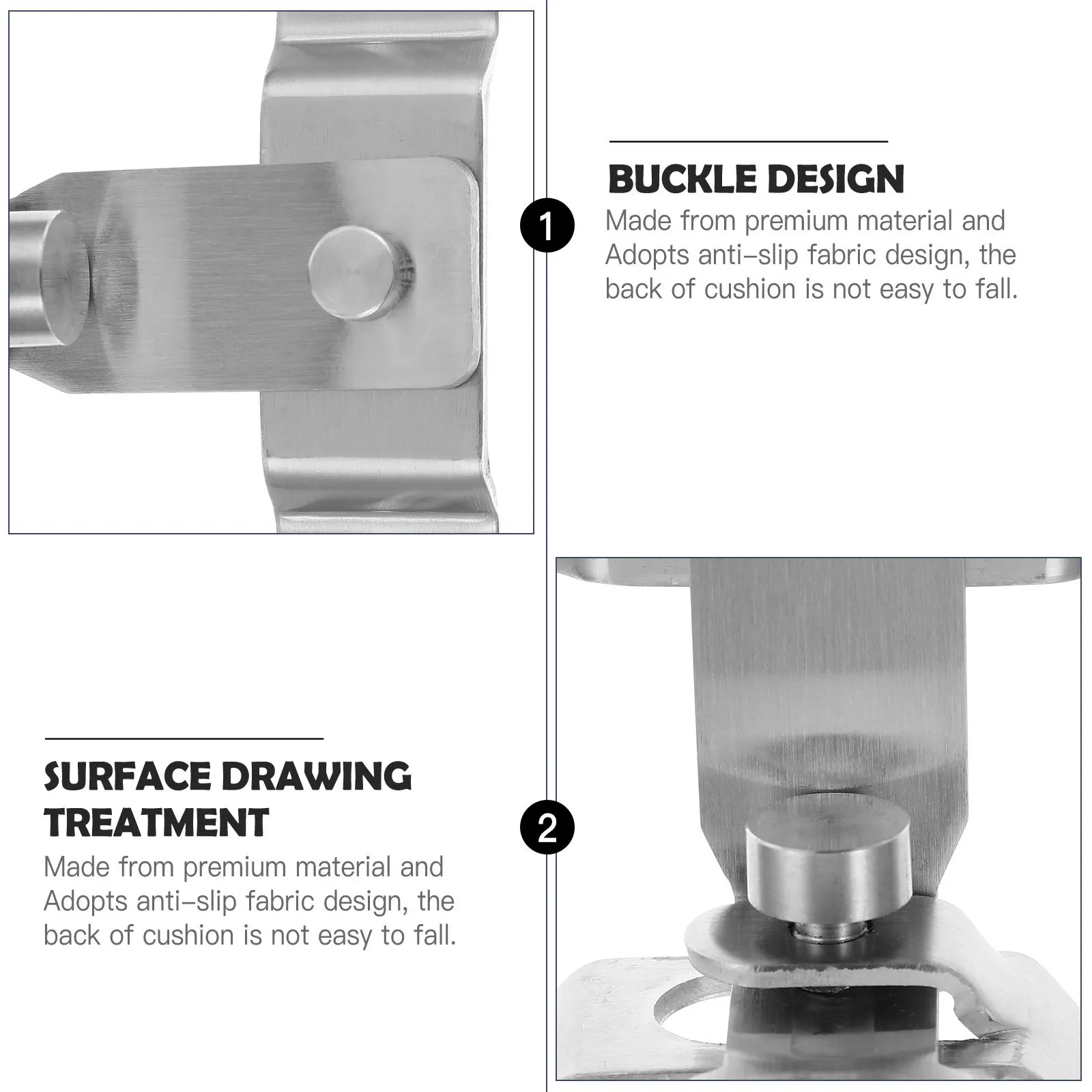 

2Pcs Stainless Steel Latch Lock Corrosion Resistant Door Bolt Lock for Wood Plastic Metal Doors Bedrooms Bathrooms