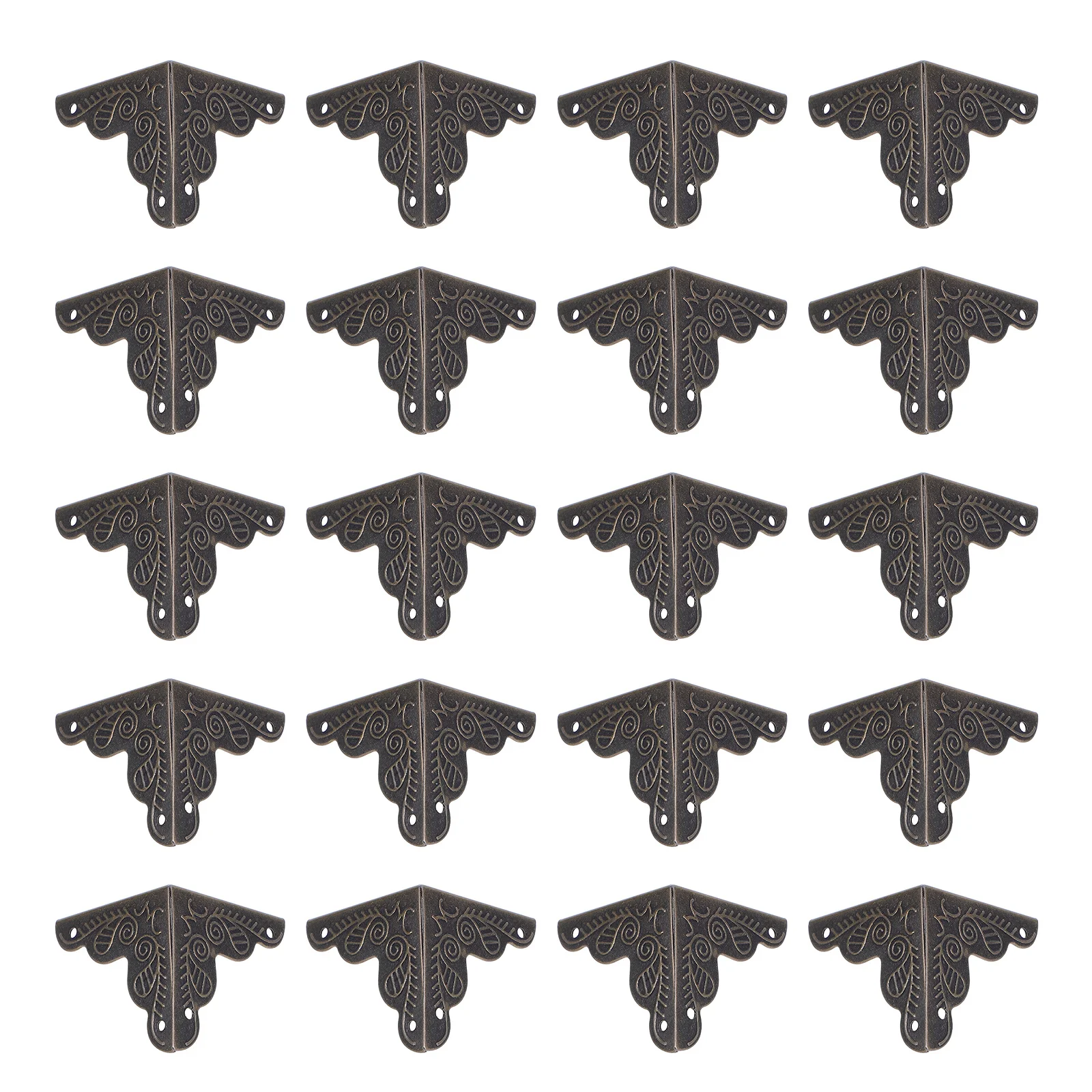 

48pcs Decorative Brackets Metal Box Corner Protectors For Wood Case Edge Protection Home Decor Furniture Safety Guard Iron