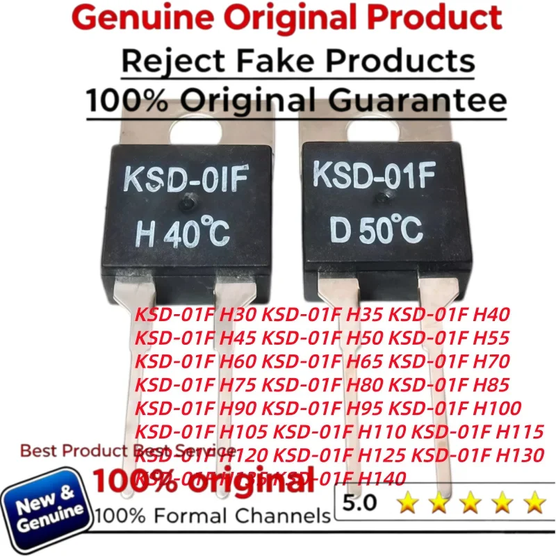 5pcs 100% New  Original  KSD-01F Normally Open H30 35 40 45 50 65 75 80 95 100 120 140 ° C Temperature Control Switch