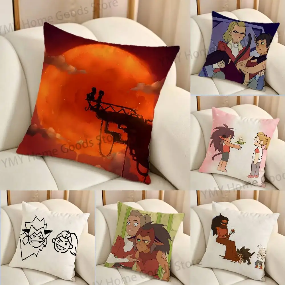 Adora Catra She-Ra Cute Print Throw Pillow Cover Square Cushion Case for Living Room Bedroom Decor