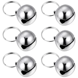 Colgante de campanas para gatos y mascotas, artículo decorativo de cobre para collar, accesorios de decoración, collares de plata, 6 piezas, 16mm