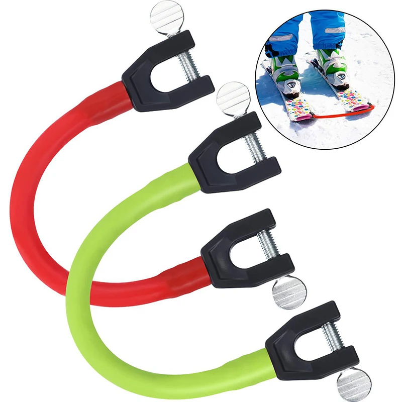 7 Colors Ski Tip Connector Beginners Winter Children Adults Ski Training Aid Outdoor Exercise Sport Snowboard Accessories