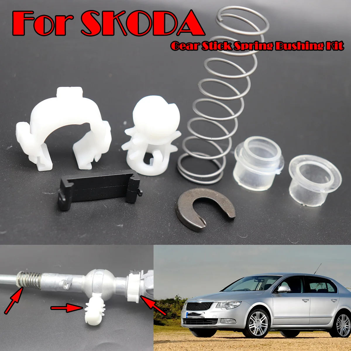 

Gear Shifter Selector Lever Shaft Gear Stick Spring Bushing FOR Skoda Octavia 1Z 2004-2013 MT Shift Issue Fix Gearstick Rebuild
