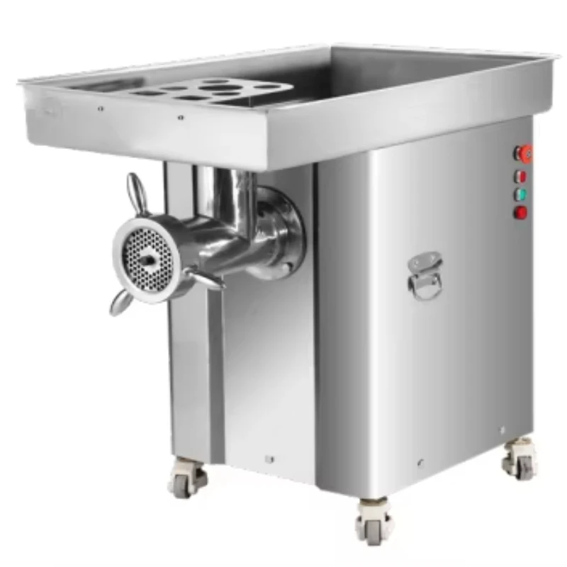 

Heavy-duty electric stainless steel meat grinder with durable motors and gears