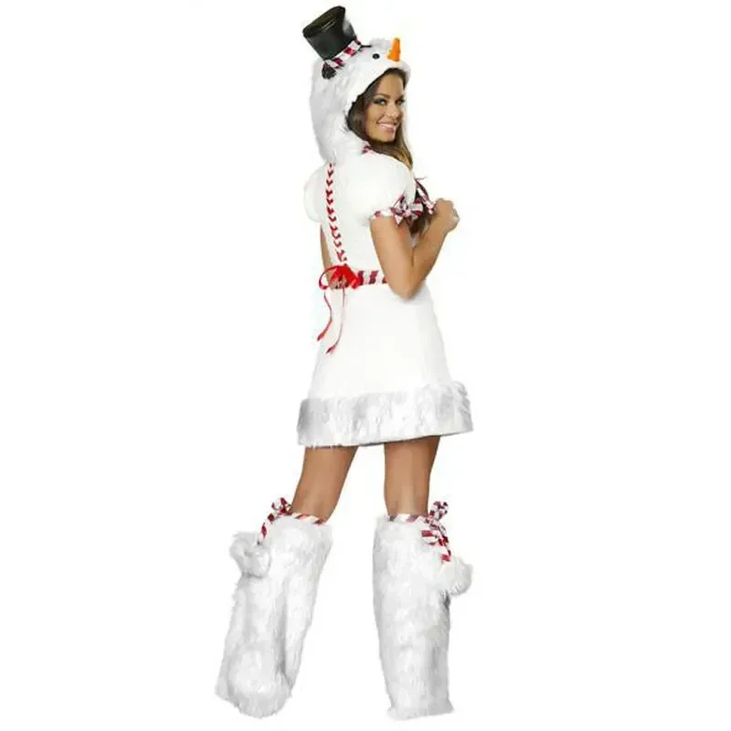 Christmas Miss Snowman Fancy Dress Xmas Party Santa Claus Set Xmas Party Sexy Snow White Penguin Outfit Full Set Cosplay Costume