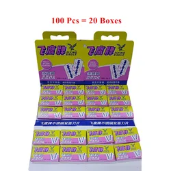 100Pcs Super Safety Razor Blades For Shaving Stainless Steel Sharp Hair Beard Cutting Razor Men Shaver Double Edge Blades