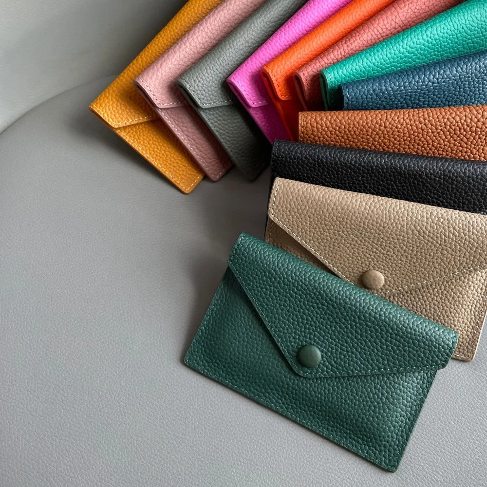 Soft Cowhide Ultra-thin Mini Card Bag Change Bag Integrated Niche Simple ID Card Small Wallet Ultra-light Simplehigh-end Fashion