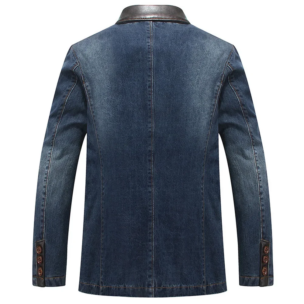 2021 New Mens Fashion Denim Jacket Casual Long 100% Cotton Male Jeans Coat Autumn Spring High Quality Windbreakers M-4XL