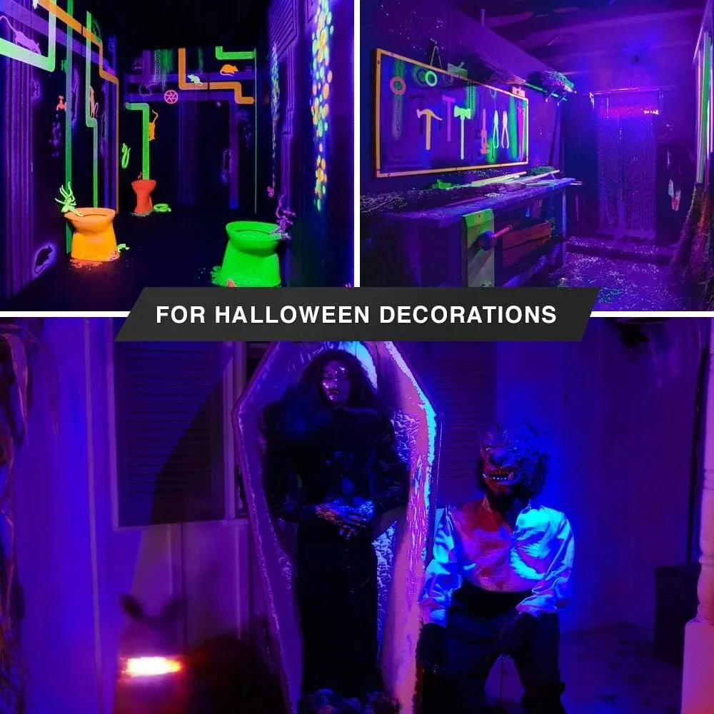 LED الأشعة فوق البنفسجية الأسود ضوء لمبة 85-265 فولت E27 9 واط Blacklight لمبة 39nm الفلورسنت الجسم الطلاء توهج مصباح ل ديسكو حزب الفلورسنت ملصق #4