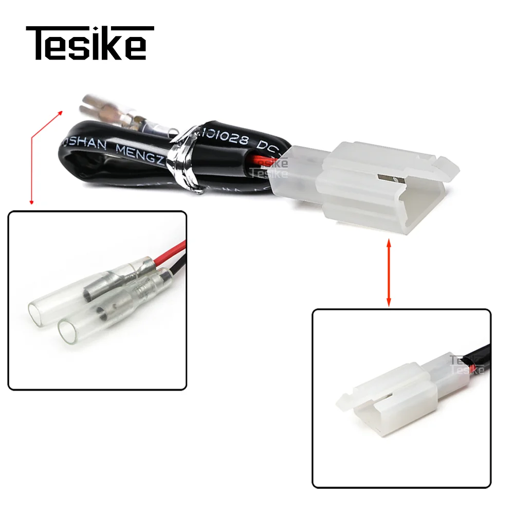 Motorcycle License Plate Light Wire Adapter For Kawasaki Ninja 400 500 650 ZX10R ZX6R ZX4R Z400 Z500 Z650 Cable Plug Connector