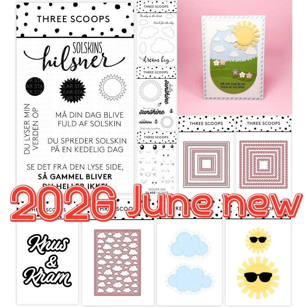 2026 June Glade Ansigter Novos Cortadores de Metal para Scrapbooking DIY, Artesanato, Álbum de Fotos, Decoração Artesanal