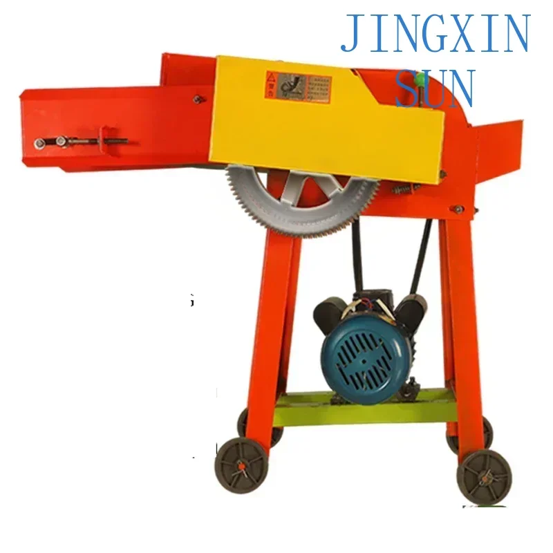 Desktop Electric Conveyor Belt Type Shredder Corn Stalk 6 Knife Guillotine Grass Shredder Cattle And Sheep Feed Grass Cutter