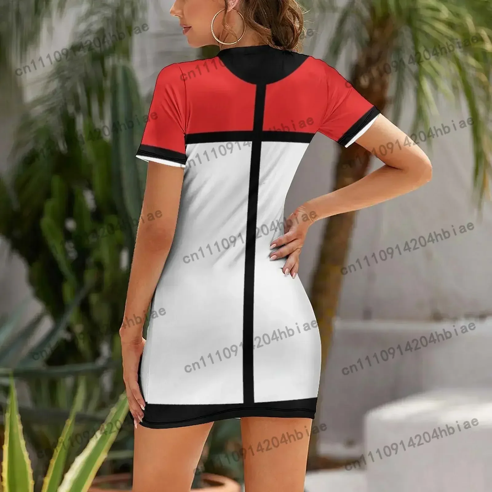 60s Red Vintage Modette Short-Sleeved Dress chic and elegant woman dress evening dresses women Bride dresses Dress